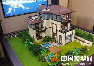 別墅模型主要突出環(huán)境觀,建筑按部就班即可
