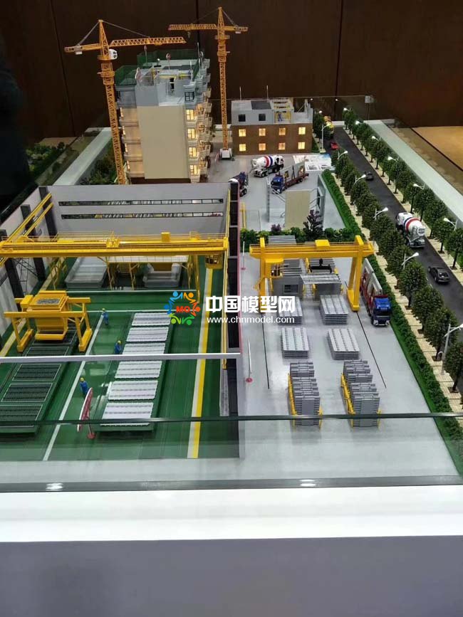 裝配式建筑???????PC混凝土預制件工廠沙盤模型