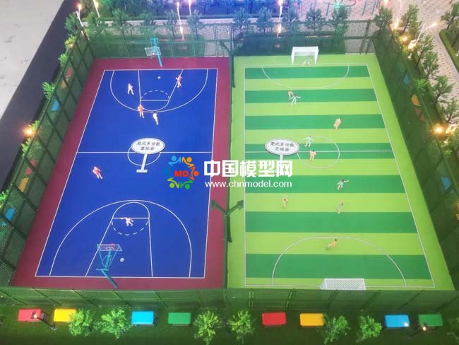 體院場館板網運動場圍網及體育場防護網沙盤模型