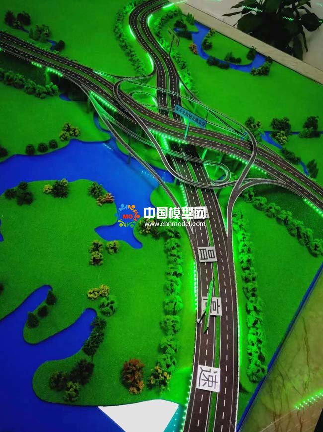 高速公路交通建設沙盤模型
