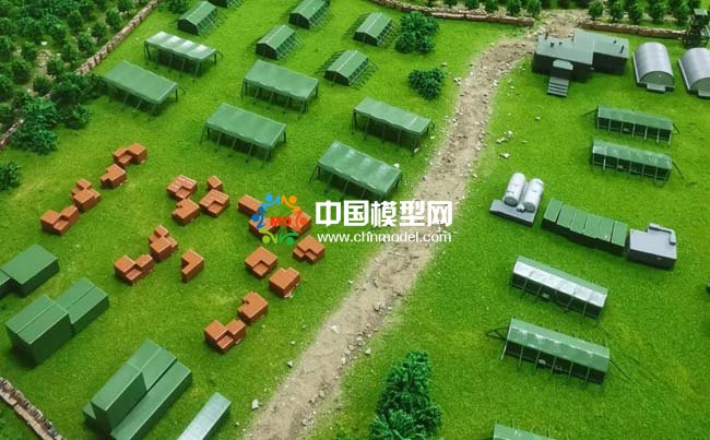 部隊訓練營地沙盤模型