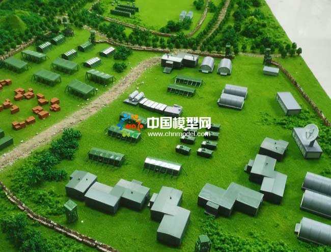 部隊訓練營地沙盤模型