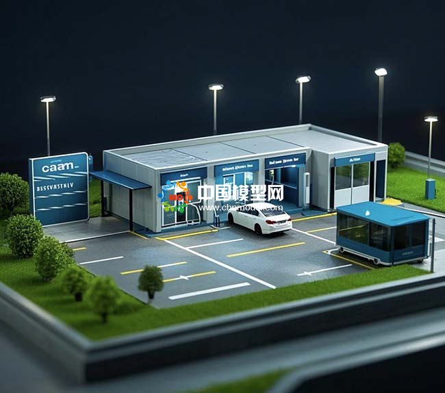 換電站沙盤模型,生動展現換電站全貌