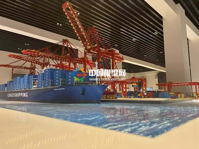 中船重工港口集裝箱碼頭沙盤模型