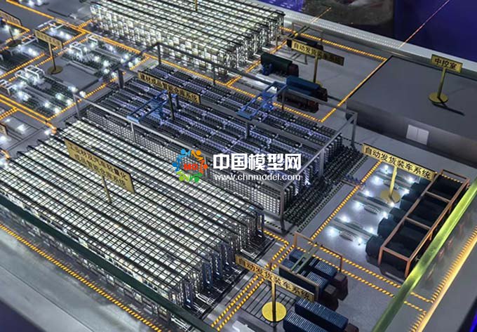 智能倉庫系統(tǒng)沙盤模型，自動發(fā)貨裝車系統(tǒng)沙盤模型