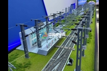 車站接觸網絕緣錨段關節沙盤模型