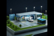 換電站沙盤模型，生動展現換電站全貌